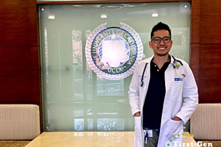 First-Gen Graduate Bruin, Jordan Patricio, is currently pursuing a Master of Science in Nursing